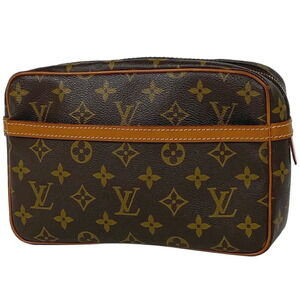 Louis Vuitton Compigne Clutch Bag Monogram Brown